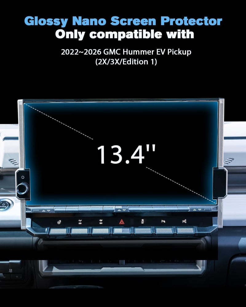 WEIPIN For 2PCS 2022 2023 2024 2025 2026 GMC Hummer EV Pickup 13.4 Inch Touchscreen High Clarity Screen Protector - Hummer EV Pickup (2X/3X/Edition 1) Accessories - Image 2